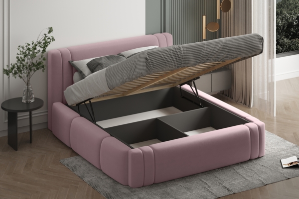 Polsterbett ROLF-OM 160x200 mit Bettkasten und Lattenrost. Farbe: VELUTTO 14 Bild 2