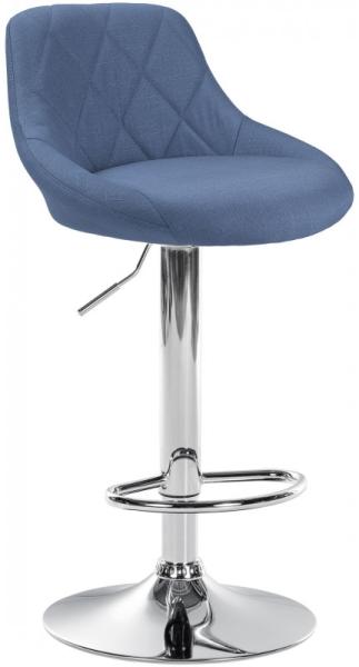 Barhocker Lazio Stoff chrom blau