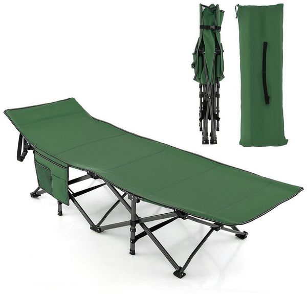 COSTWAY Feldbett Campingbett klappbar, leicht mit Tragtasche