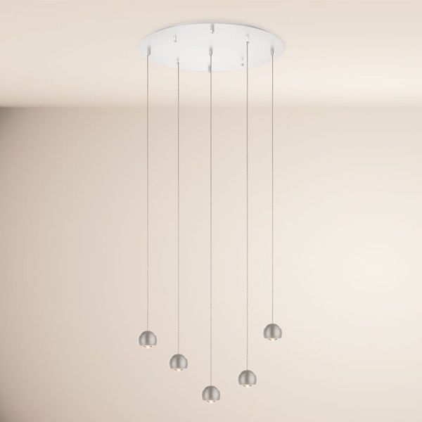 s.luce Beam LED Pendelleuchte 3- oder 5-flammig Modular Baldachin Aluminium