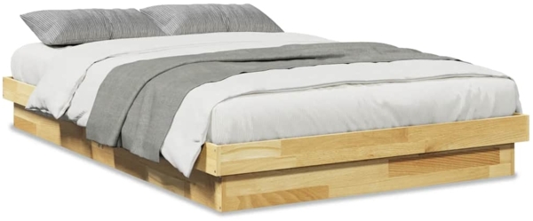 vidaXL Massivholzbett ohne Matratze 120x200 cm Eichenholz 3315734