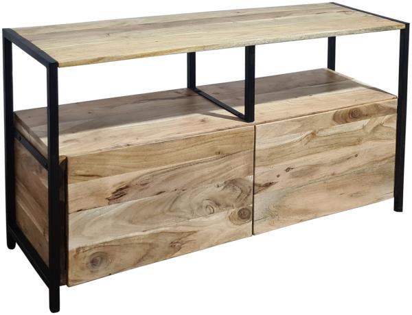 Sideboard Kommode Akazie 110x35x65 cm naturfarben Nagar III 76504007