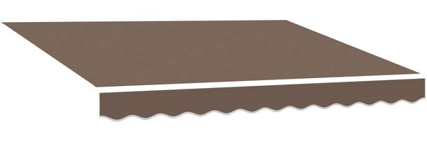 vidaXL Markisenersatzstoff Taupe 4 × 3,5 m Polyester 964738 Bild 2