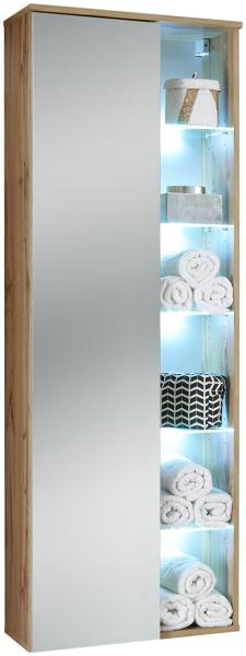 Hochschrank >Bella< in Wildeiche aus Glas - 55x160x30cm (BxHxT)