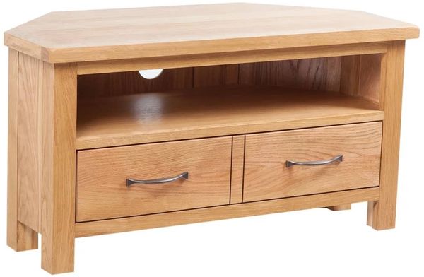 TV-Schrank mit Schublade 88 x 42 x 46 cm Massivholz Eiche