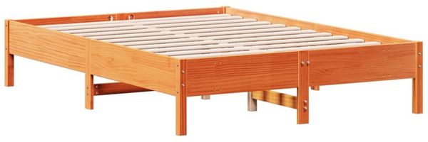 vidaXL Massivholzbett ohne Matratze Wachsbraun 120x190 cm Kiefernholz 842725 Bild 6