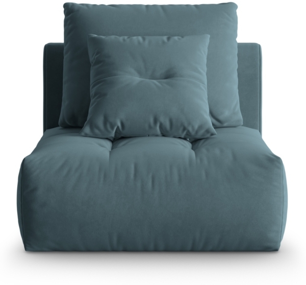 Micadoni Armloses Modul Bloom Samt Casino Pastellblau