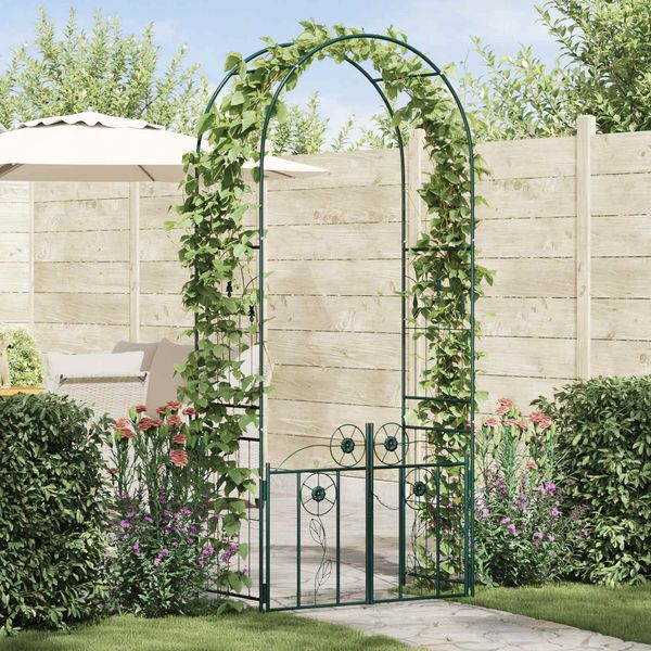 vidaXL Gartenbogen mit Schloss Grün 102 x 50 x 218 cm 42021345