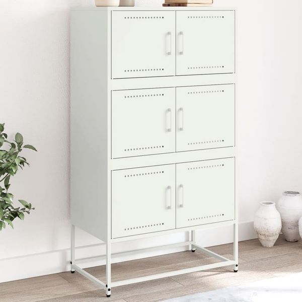 vidaXL Sideboard Weiß 68,5x38,5x123,5 cm Stahl 846493