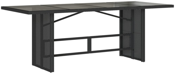 vidaXL 9-tlg. Garten-Essgruppe mit Kissen Schwarz Poly Rattan 3212250 Bild 3