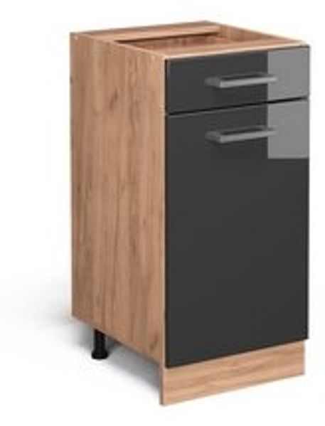 Vicco Küchenschrank Küchenzeile R-Line, Anthrazit Hochglanz, Schubunterschrank 40 cm, ohne AP Bild 6