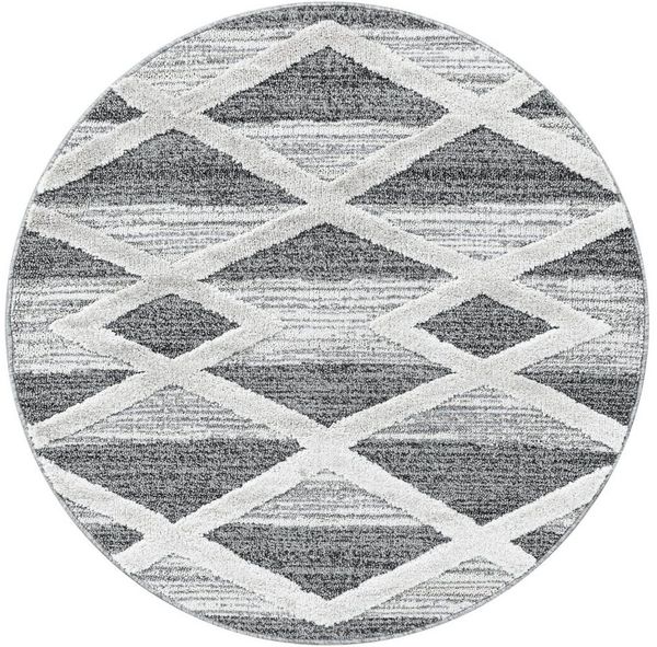 Ayyildiz Teppiche Teppich PISA 4709, rund, Höhe: 20 mm, auch rechteckig, Hoch Tief Struktur, Wohnzimmer, Schlafzimmer
