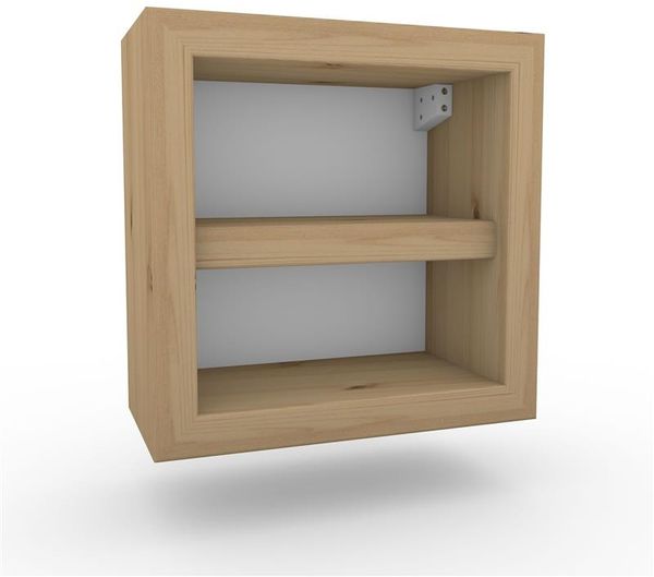 Nachttisch Nachtkommode Nachtkästchen mit Rückwand mit Zwischenboden Wandmontage ohne Türe Fichte