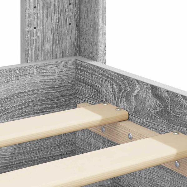 vidaXL Bettgestell mit Stauraum und Kopfteil Grau Sonoma 90 x 190 cm 3414520 Bild 10