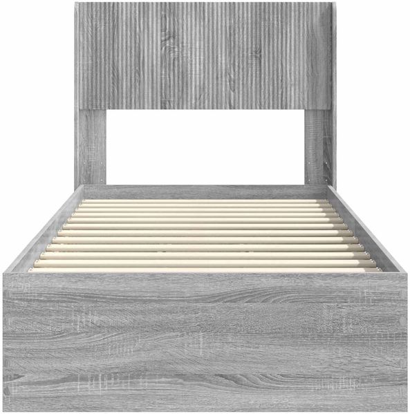 vidaXL Bettgestell mit Stauraum und Kopfteil Grau Sonoma 90 x 190 cm 3414520 Bild 6