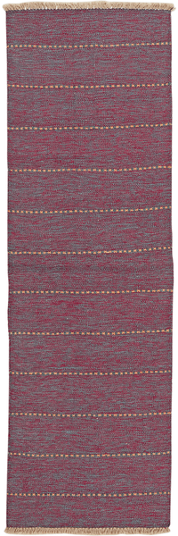 Looma 'Minou' Kelim Gashgai handgewebt, Schurwolle Rot-Violett, 63x192 cm