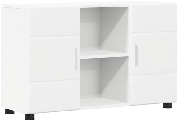 vidaXL Sideboard mit Regal Weiß 88,5 x 30,5 x 55,5 cm Holzwerkstoff 880291