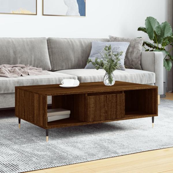 vidaXL Couchtisch Braun Eichen-Optik 104x60x35 cm Holzwerkstoff 827083