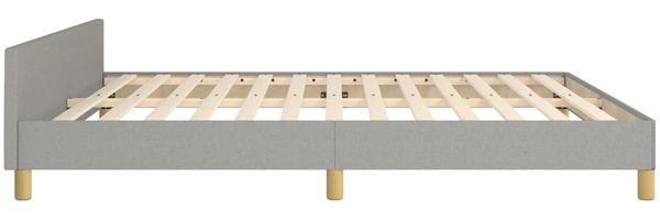 vidaXL Polsterbett mit Kopfteil Stoff Hellgrau 180x200 cm Bild 7