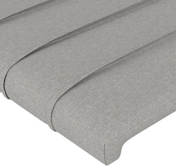 vidaXL Polsterbett mit Kopfteil Stoff Hellgrau 180x200 cm Bild 10