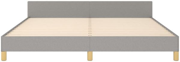 vidaXL Polsterbett mit Kopfteil Stoff Hellgrau 180x200 cm Bild 6