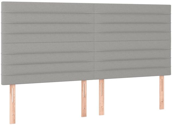 vidaXL Polsterbett mit Kopfteil Stoff Hellgrau 180x200 cm Bild 8