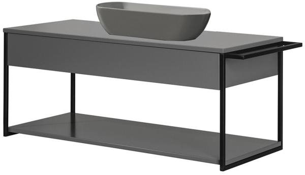 Fackelmann NEW YORK Badmöbel Set 2-teilig, 108 cm, Grau, Keramik Grau