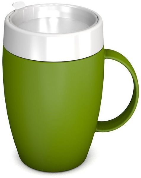 Ornamin Schnabelbecher Becher mit Trink-Trick mit Schnabelaufsatz/Trinkaufsatz, 2-tlg, Kunststoff, Trinkhilfe l Alltagshilfe l BPA-frei l Made in Germany