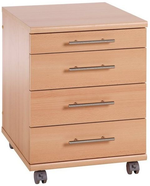 MÖBELPARTNER Rollcontainer Rollcontainer Eagle, HxBxT 57x42x50 cm (Höhe mit Rollen), Lichtgrau