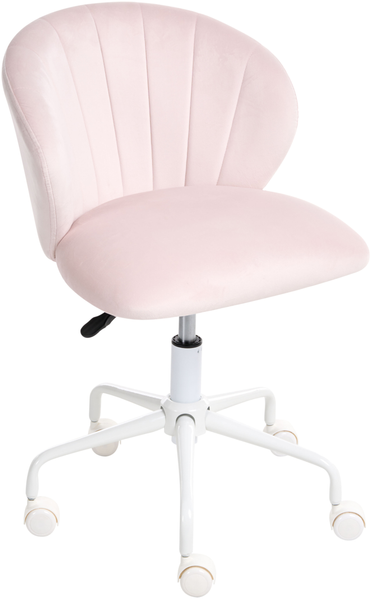 Schreibtischstuhl CHEERFUL Samtstoff Pastellrosa