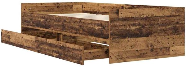 vidaXL Bettrahmen Altholz 90 x 200 cm Massives Kiefernholz 3403204 Bild 5