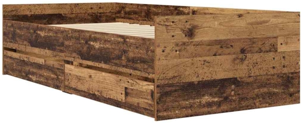 vidaXL Bettrahmen Altholz 90 x 200 cm Massives Kiefernholz 3403204