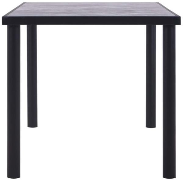 vidaXL Esstisch Schwarz und Betongrau 160 x 80 x 75 cm MDF 281859 Bild 3