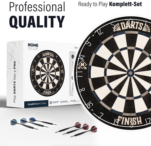 HOME DELUXE Dartscheibe FINISH Modern - Schwarz
