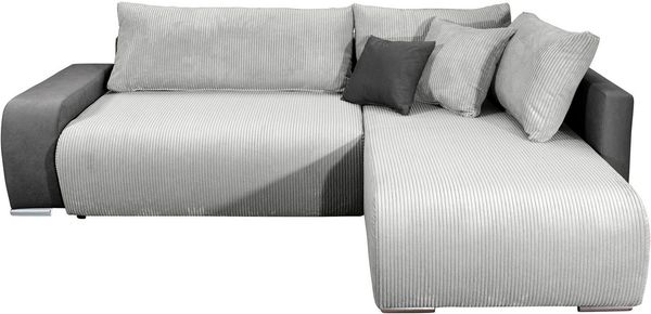 COLLECTION AB Ecksofa Poppy L-Form, B: 227 cm, Bettfunktion, Bettkasten & 1 Zierkissen