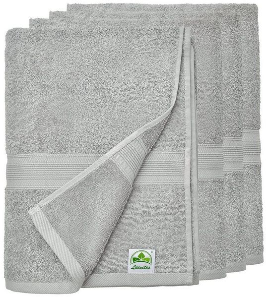 leevitex® Handtuch Frottee 4er Set, 50 x 100 cm, hochwertig verarbeitet & fusselfrei