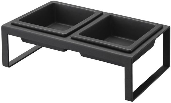 Yamazaki Futternapf Tower Doppelnapf 2 Schalen für Hunde Katzen Metallgestell, Keramik, Fressnapf, Napf, Katzennapf, Hundenapf, Futterstation