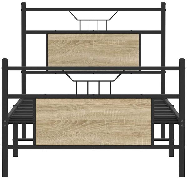 vidaXL Bettgestell ohne Matratze Sonoma-Eiche 90x200 cm Holzwerkstoff 4106803 Bild 6