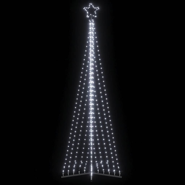 vidaXL Weihnachtsbaum-Beleuchtung 495 LEDs Kaltweiß 300,5 cm 4016437