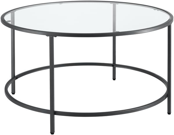 Couchtisch Kouvola Stahlgestell 84 x 45,5 cm Schwarz en. casa