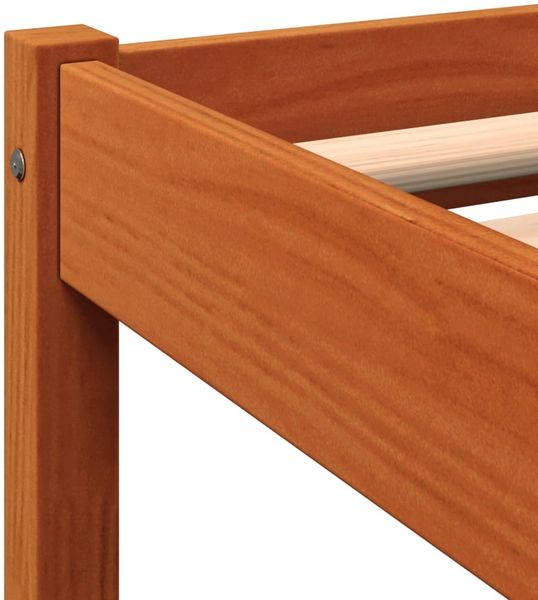 vidaXL Massivholzbett ohne Matratze Wachsbraun 90x200 Kiefernholz 844848 Bild 6