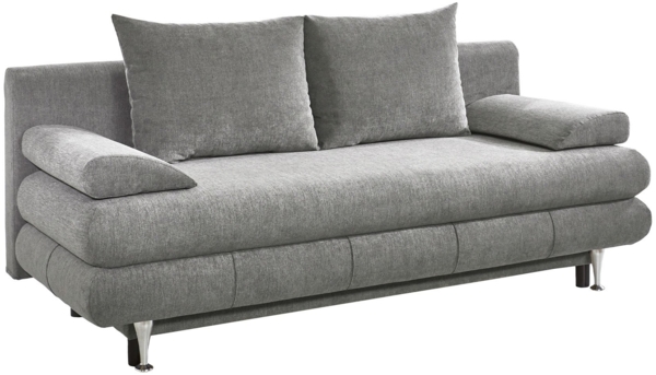 Schlafsofa Bergheim / Benfeld, Stoff, Grau, 190 x 93 x 75 cm