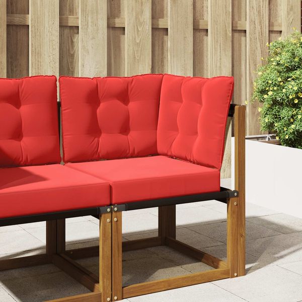 vidaXL Sofakissen für draußen 3 pcs Rot Polyester 900801