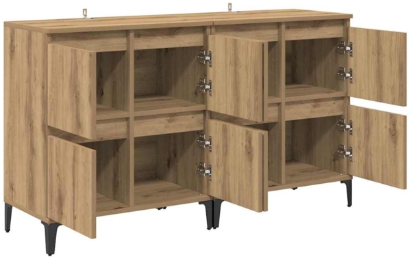 vidaXL Sideboards 2 pcs Artisan-Eiche 60 x 35 x 70 cm Holzwerkstoff 3415577 Bild 5