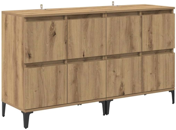 vidaXL Sideboards 2 pcs Artisan-Eiche 60 x 35 x 70 cm Holzwerkstoff 3415577 Bild 4