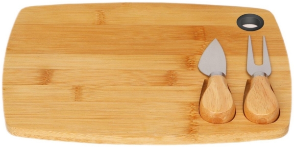 Käsebrett Käse Set 3-tlg Käsemesser Käsegabel Schneidebrett Cheffinger CF-CS3