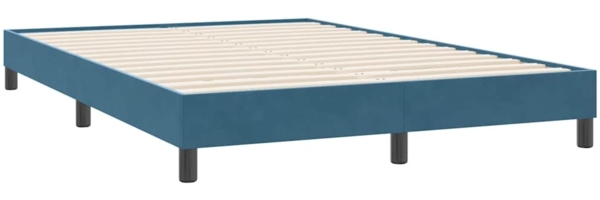 vidaXL Bettgestell ohne Matratze Dunkelblau 140x220 cm Samt 4101407