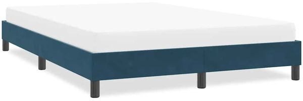 vidaXL Bettgestell ohne Matratze Dunkelblau 140x220 cm Samt 4101407