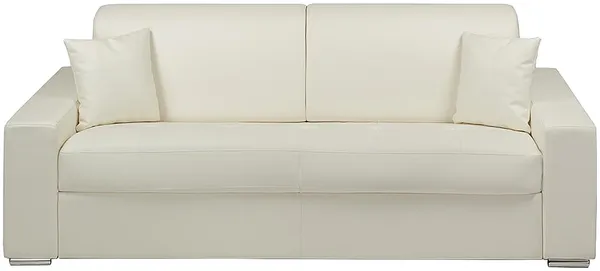 Vente-unique - EMIR Sofa Kunstleder Weiß - B 223 cm94 cm x H 85 cm x L 224 cm