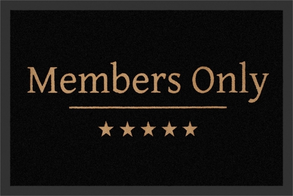 Rockbites - Fußmatte Türmatte "Members Only" Schwarz Nr. 2 (100684)*